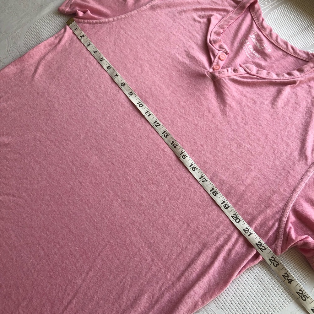 Lucky Brand Men’s Size L Pink Burnout Short Sleeves Henley Casual Light T-Shirt - Picture 7 of 15